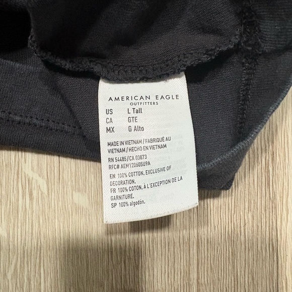 American Eagle Outfitters Men's Charcoal Tee - Picture 3 of 8